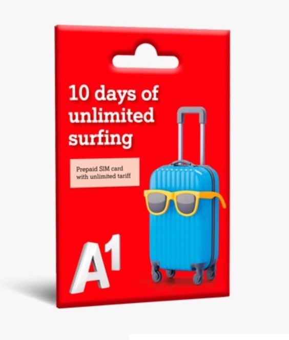 A1 SIM unlimited surfing 10 days